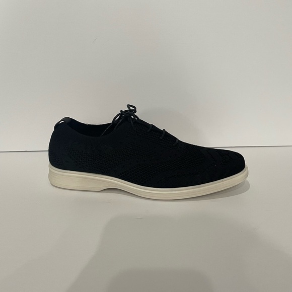 T.R premium shoes casual sneakers black Oxford wingtip - Picture 2 of 5